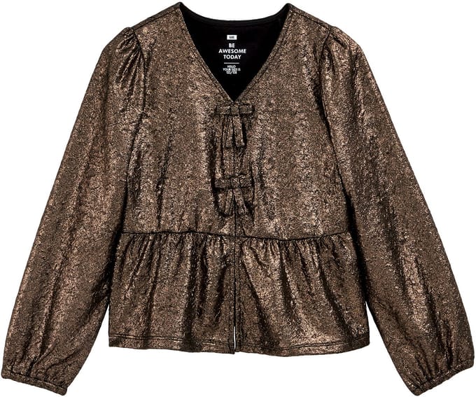 WE Fashion Meisjes T-shirt met metallic look