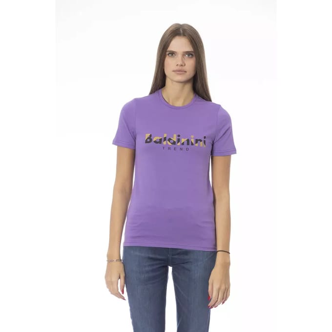 Paarse Korte Mouwen T-shirt Ba23909