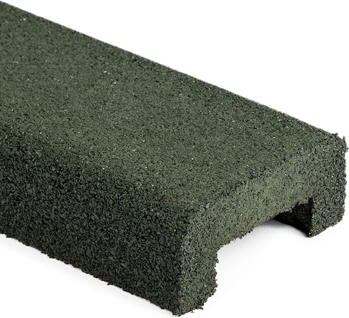 Rubbermagazijn - Rubber rand groen - 100x10x6cm - Recycled rubber