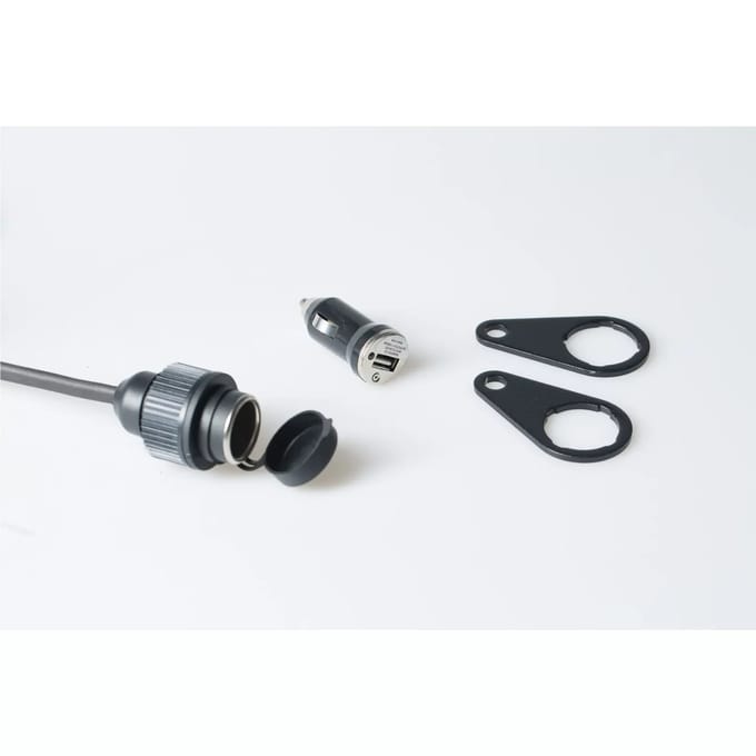 Elektrische aansluiting universele bevestiging met usb adapter. SW-Motech