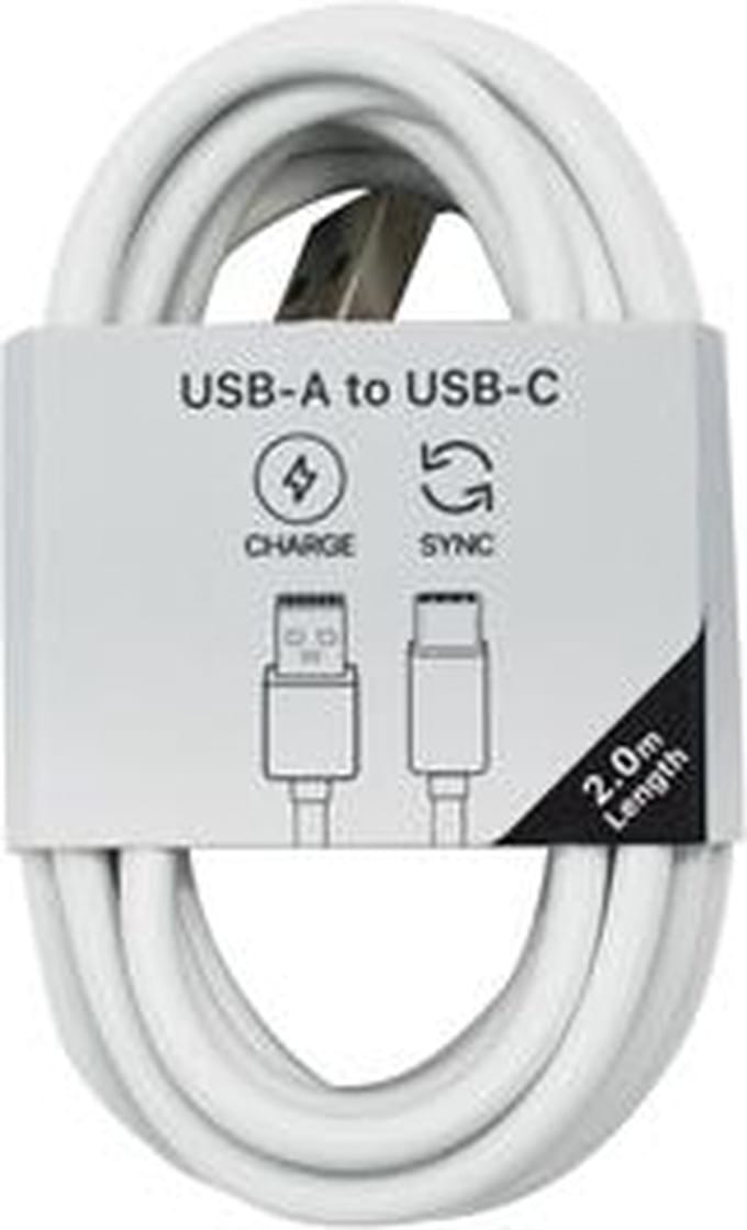 Musthavz to Go USB-A naar USB-C Kabel – 2 Meter – Wit – Snellaad- en Datakabel