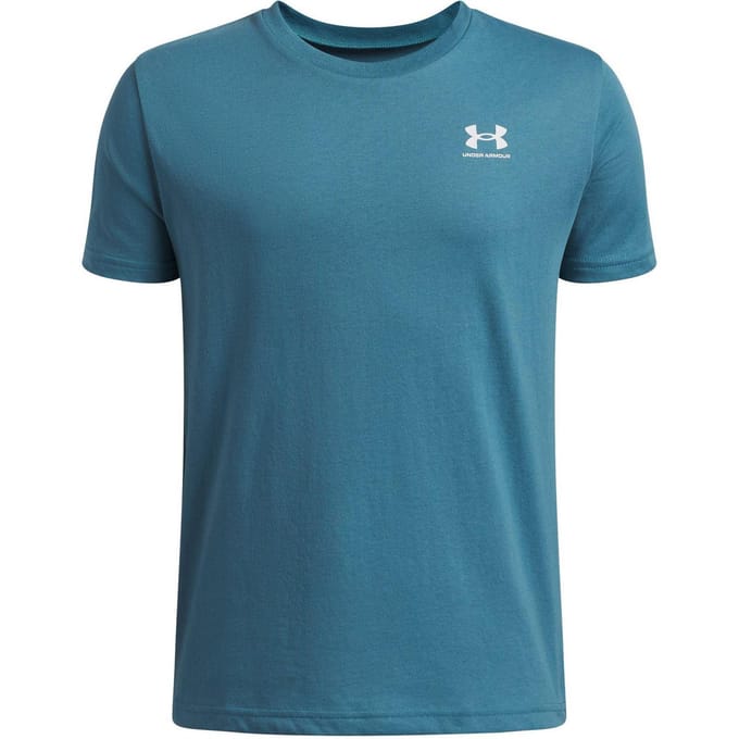 Under Armour Jongens Logo T-shirt met korte mouwen (Blauw)