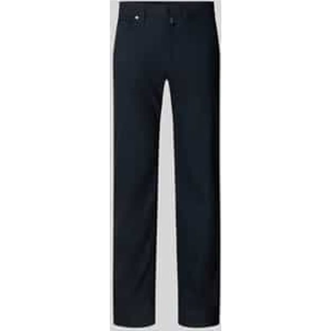 slim fit stoffen broek met viscosegehalte model 'Lyon'