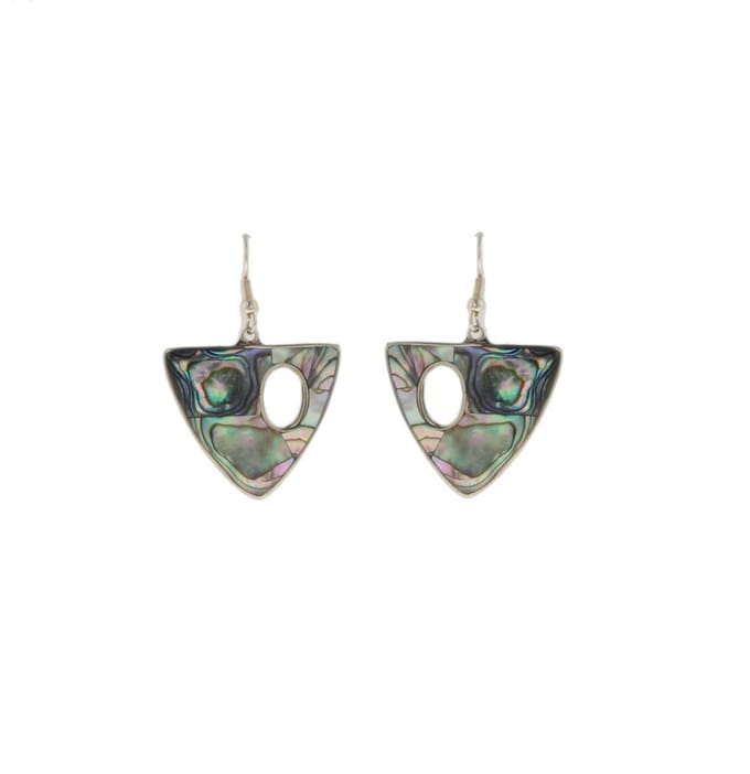 Behave - Oorbellen - Oorhangers - Abalone Schelp - Boho Chic - 5.5 cm