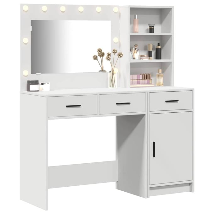 vidaXL - Kaptafel - 2 - st - Wit - 78,5 - x - 41 - x - 135 - cm - Bewerkt - hout