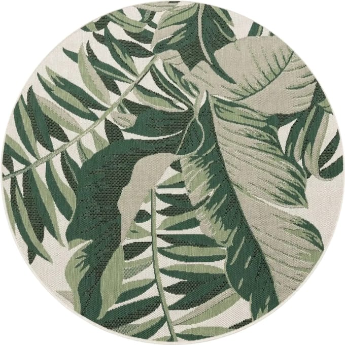Binnen- en buitenkleed Ostenza groen 120 cm rond
