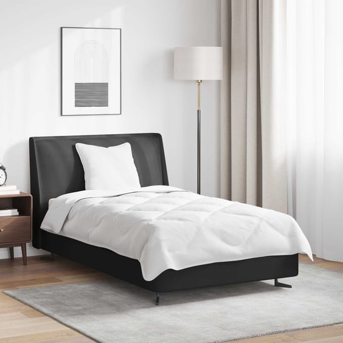 vidaXL - Deken - Set - met - kussen - 2 - st - Wit - Microvezel