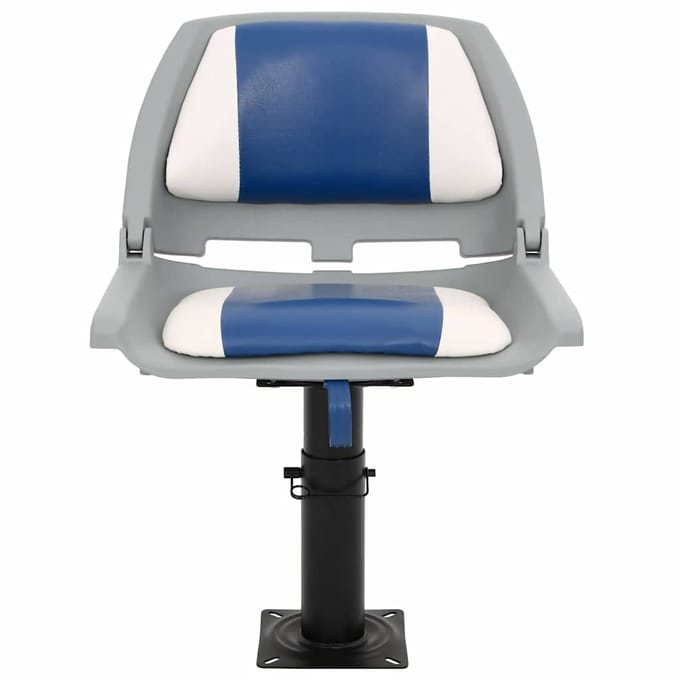 vidaXL - 2-delige - Bootstoelenset - inklapbaar - 48x51x41 - cm - blauw - en - wit
