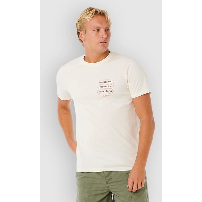 Rip Curl Vaporcool Search 3 Stacks T-shirt Met Korte Mouwen Wit S Man