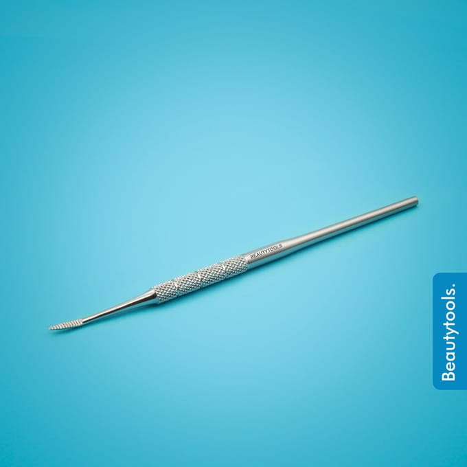 BeautyTools Hoekvijl - Manicure/Pedicure Hoekvijl Voor Wegvijlen van Ingegroeide Teennagels en Nagelhoeken - Enkelzijdige Gebogen Hoekvijl (15 cm) - Inox (NC-2069)
