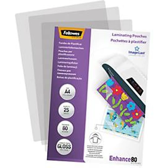 Fellowes lamineerfolie ImageLast, glanzend, A4, dikte 80 micron, 25 stuks