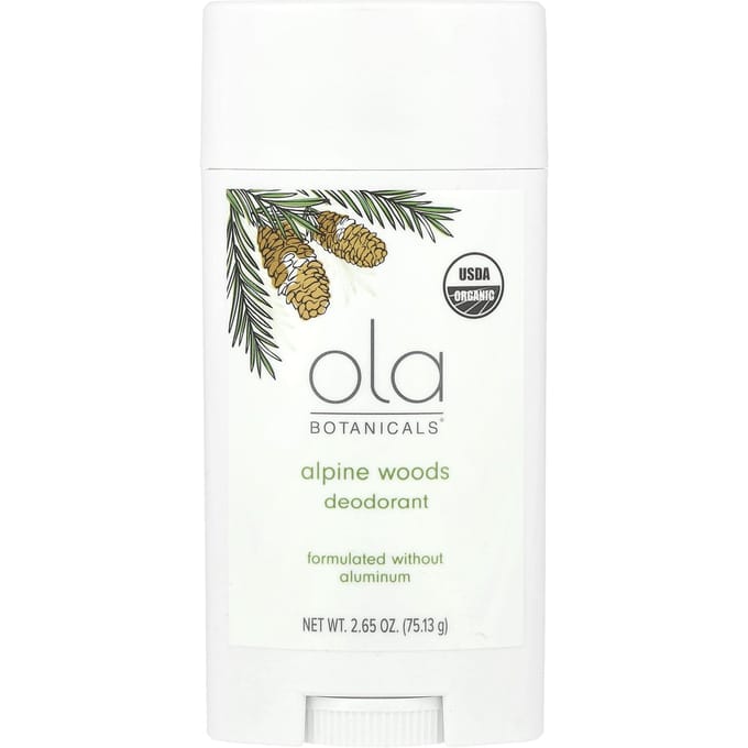 Dr. Mercola, Ola Botanicals® Deodorant, Alpine Woods, 2.65 oz (75.13 g) white