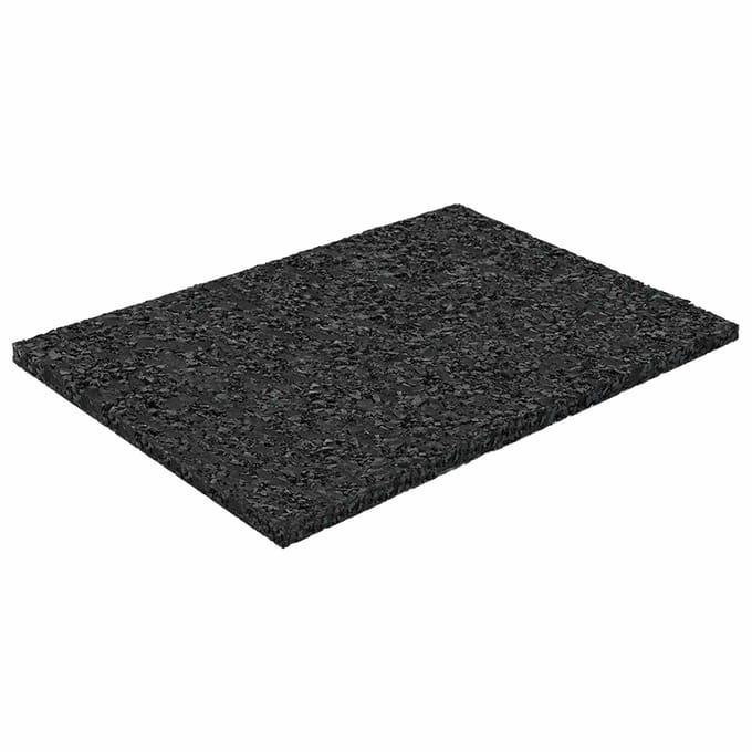 vidaXL Rubber granulaat patio pad Zwart 6 x 9 x 0,3 cm Rubber