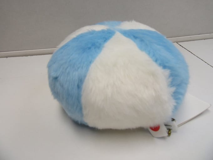 Vaco - Knuffel - Bal - blauw& wit - pluche