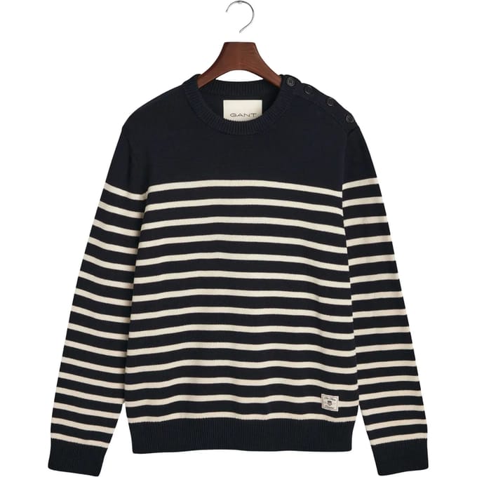 Gestreept ronde hals T-shirt van katoen Gant