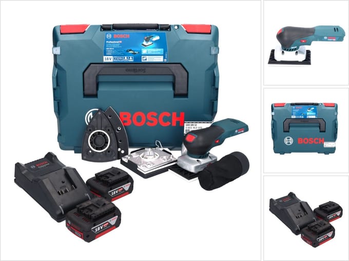 Bosch GSS 18V-13 accu vlakschuurmachine 18 V + 2x accu 5.0 Ah + lader + L-BOXX