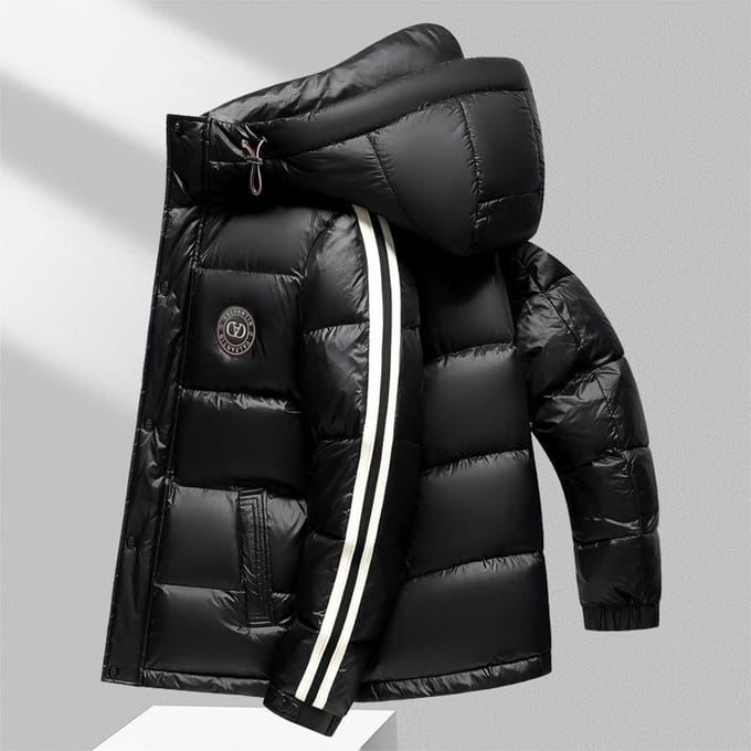 Heren donsjack Blijvend Dikke Koudebestendige Jas Warme Donsjas 3XL black
