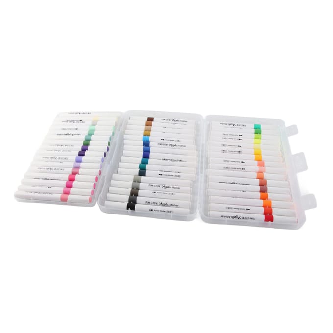 Acrylverf Markers Sterke Dekking Sneldrogend Waterdicht Ronde Schacht Graffiti Markers voor Glas white