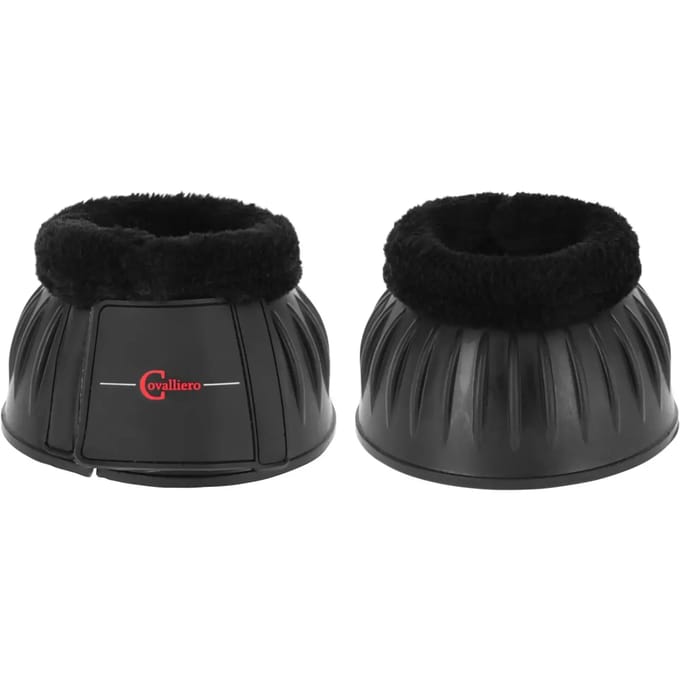 Rubber paardenbellen met fleece Covalliero