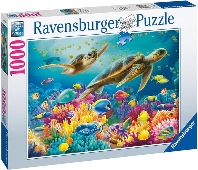 Ravensburger puzzel Blauwe onderwaterwereld - Legpuzzel - 1000 stukjes