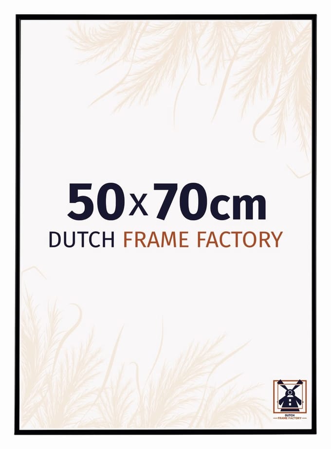 Fotolijst 50x70 cm - Kunststof - Zwart Mat - Easy