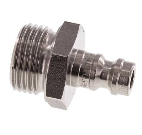 RVS DN 5 Luchtkoppeling Insteeknippel G 3/8 inch Buitendraad - CLP5-M-S-038
