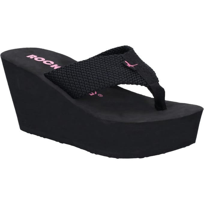 Rocket Dog Diver instapsandalen met webbing en sleehak voor dames