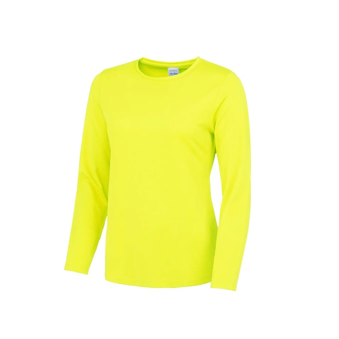 Just Cool Women´s Long Sleeve Cool T JC012 - ELECTRIC YELLOW - M