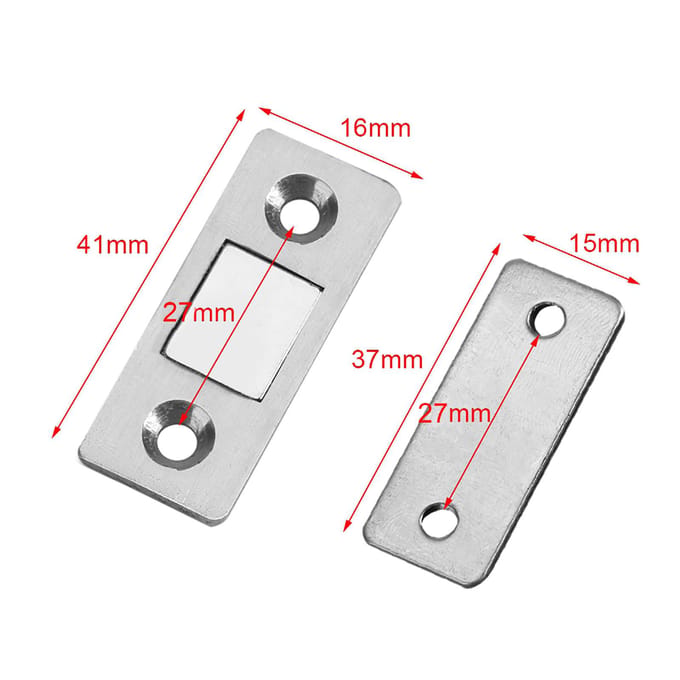 Ultradunne Sterke Magnetische Deurvanger voor Meubelkast Keukenkast met Schroeven wit