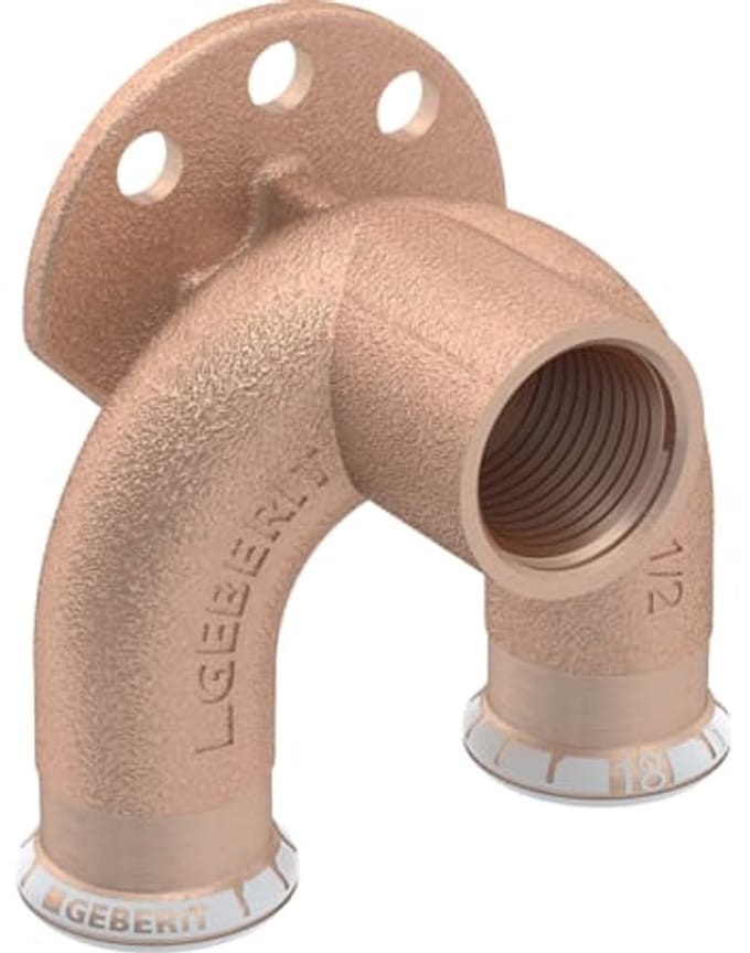 Geberit Mapress koperen dubbele aansluitbocht 90°, DN 15, 63463