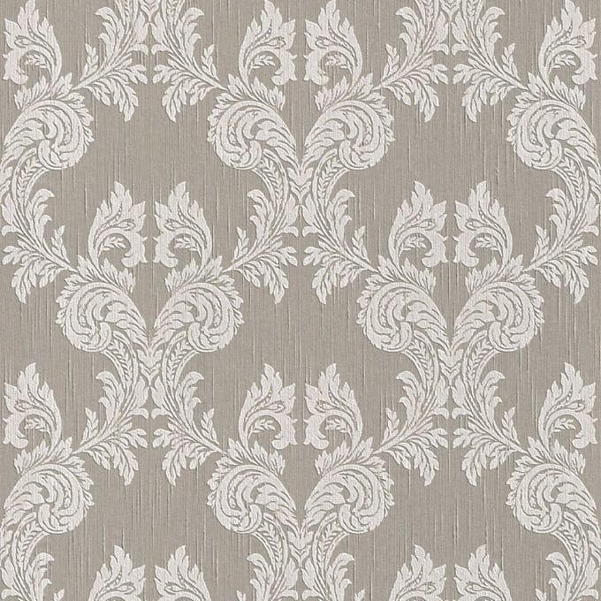 Textiel look behang Profhome 956306-GU textiel behang gestructureerd in textiel look mat grijs beige 5,33 m2