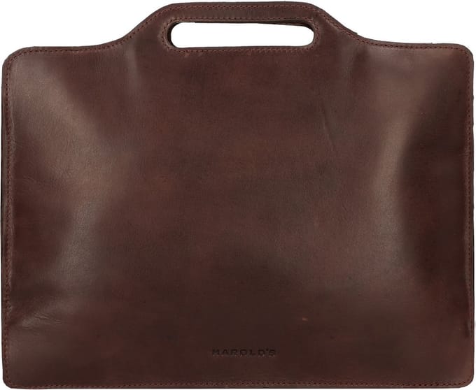 Harold's Aberdeen Laptoptas Leer 35 cm - 36cm (15 duim) - braun