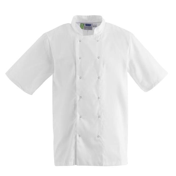 Whites Boston Unisex Koksbuis Wit - Korte Mouw - Maat L