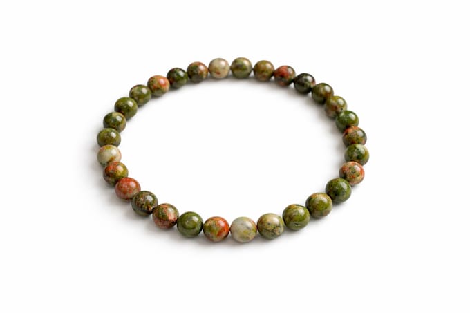 Unakiet Armband 6 mm – Natuursteen – Diameter 16 cm – Balans & Harmonie