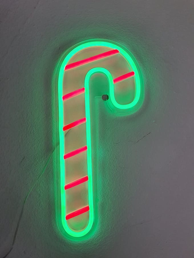 Luca Lighting Candy neon led verlichting, rood groen L16 x B1 x H36cm