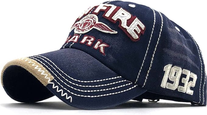 Baseball Cap Spitfire – Blauw - Denim Pet - Gespsluiting - One size