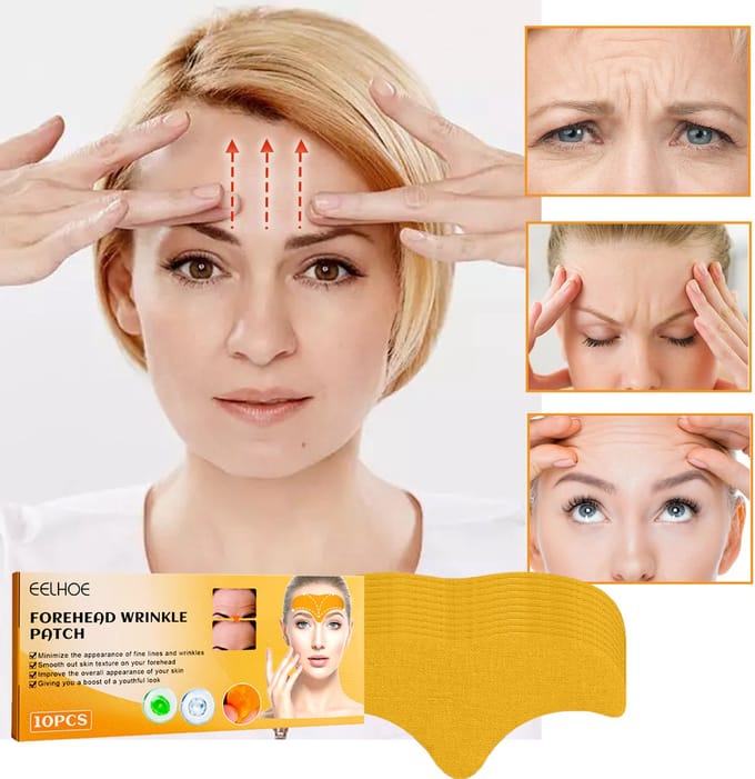 EELHOE Voorhoofd Rimpel Patch – Anti-Aging Gel Masker met Collageen 10x