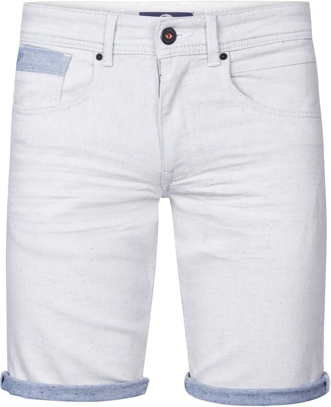 Petrol Industries - Heren Denim Short Clearwaterstone - Wit - Maat S