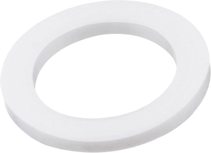 sourcing map 10 stuks PTFE platte afdichting, 24 mm o.d. 16 mm i.d. 2 mm dik, 3/4 inch-flens wit