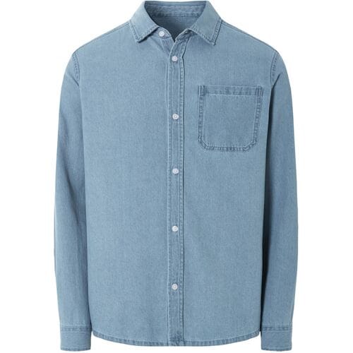 LIVERGY Heren jeans overhemd (Lichtblauw, S (37/38))