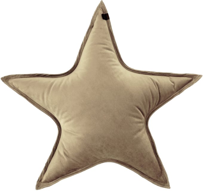 Overseas Star Kussen – Velours – Beige