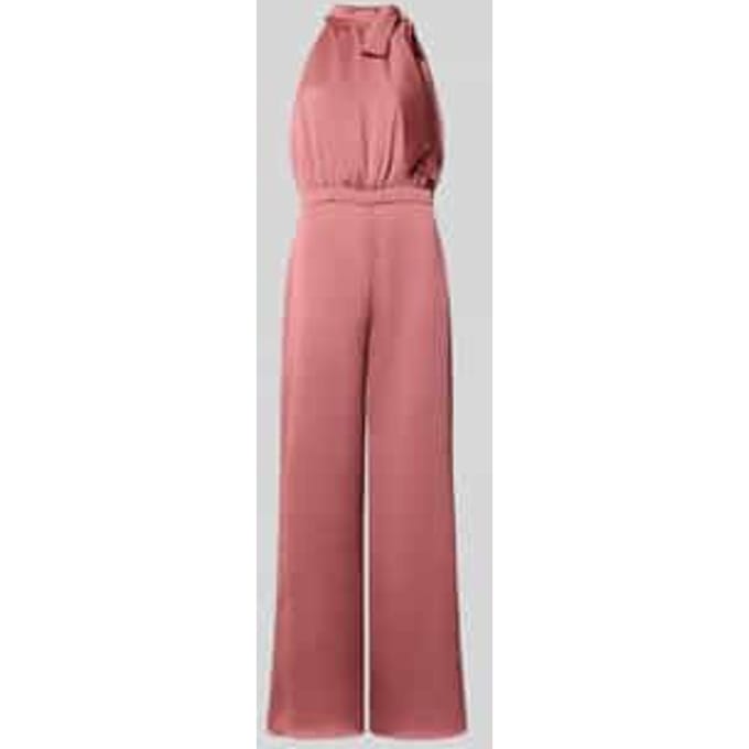 Jumpsuit met strik en knoopsluiting aan de achterkant