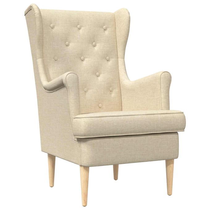 vidaXL - Fauteuil - Crèmekleurig - Stof