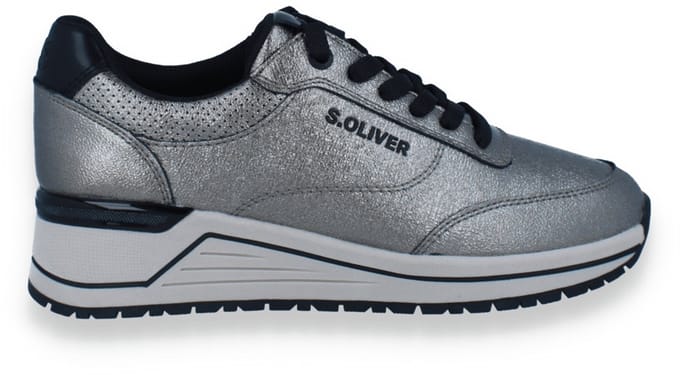 S.oliver Dames Sneaker Pewter | Taupe | Maat: 37