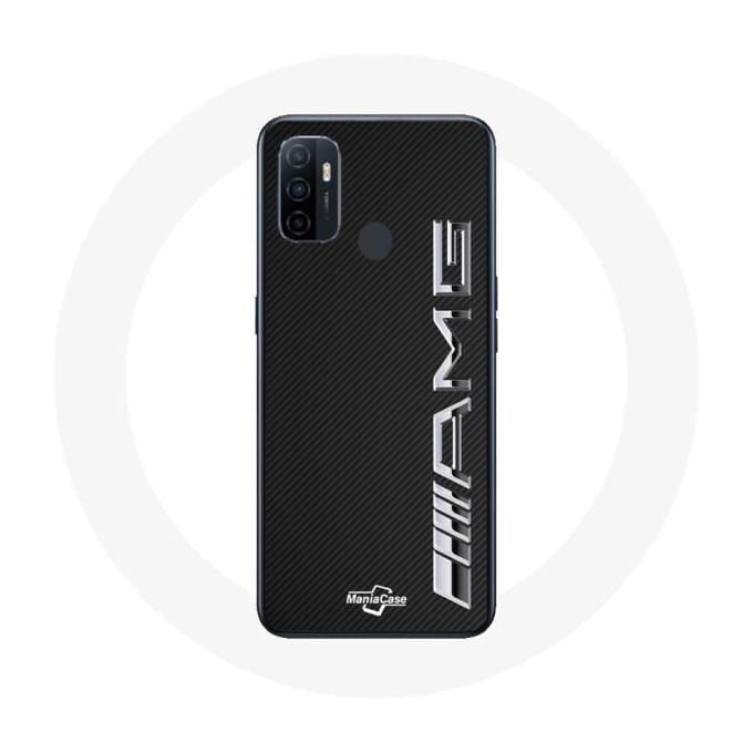 Oppo A53 Amg-behuizing met carbontextuur zwart