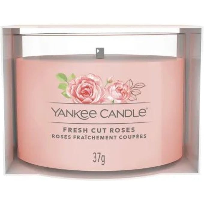 Yankee Candle Fresh Cut Roses, Rond, Roze, Roze, 10 uur, 1 stuk(s)