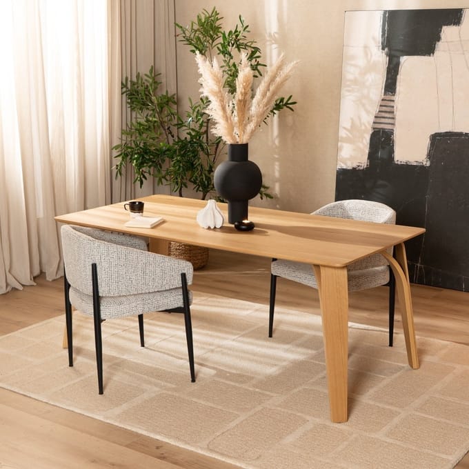 Bronx71® Eettafel Flint naturel eiken 180 x 90 cm