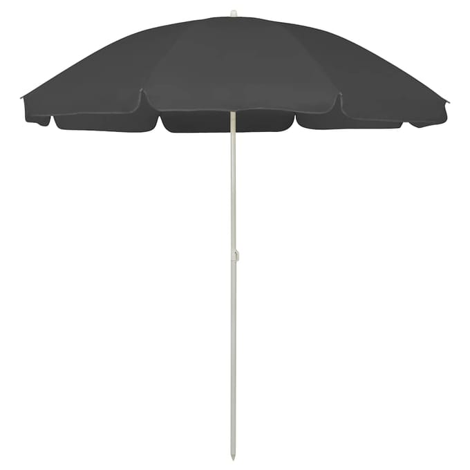 vidaXL Strandparasol 240 cm antracietkleurig