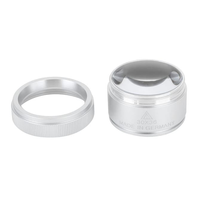 30X Vergrootglas Handheld Draagbaar Vergrootglas voor Sieraden Munten Identificatie Zilver zilver