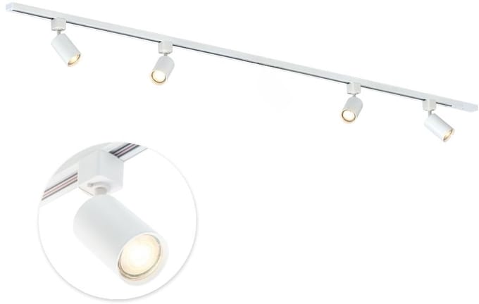 Qub Focus Railverlichting - Wit - 200 cm - I-Vorm - 4x GU10 Spots - Dimbaar - Complete Set